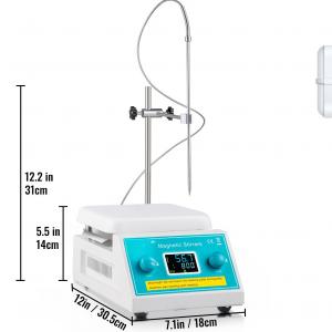 Mágneses keverős főzőlap, 500 W, max. 300°C, 2 literes