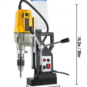 Mágneses magfúrógép 1100 W – Ø 40 mm furatátmérő, 12 000 N mágneses tartóerő, 580 ford./perc, hordozható elektromos fúrógép 7 db fúrószárral