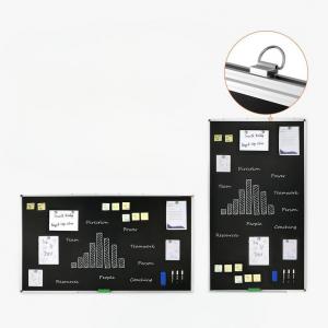 Mágneses tábla tantermi, irodai tábla 178 × 102 cm – nagyméretű, falra szerelhető írótábla sima írásfelülettel és komplett tartozékkészlettel