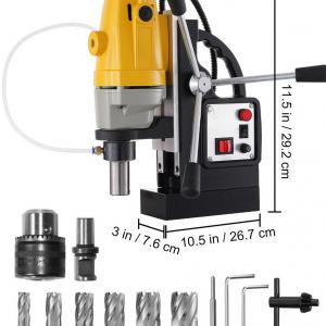 Mágnestalpas fúrógép  – 1100 W teljesítmény, 50 mm furatmélység,  6db magfúró fejjel