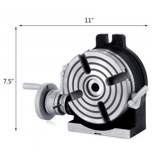 Maróasztal, 150 mm, 4 horony, 360 forgó, öntővas, fekete