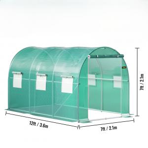 Melegház, fóliasátor horganyzott acél kerettel - 3,7 x 2,1 x 2,1 m