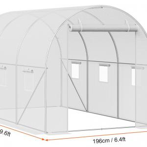 Melegház, üvegház horganyzott acél kerettel  2×3×2m