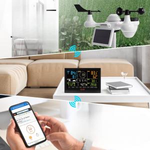 Meteorológiai időjárás állomás 7,5 colos kijelzővel, Wi-Fi csatlakozással