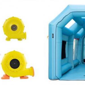 Mobil felfújható festőfülke, festő sátor légfúvóval – 6x3x2,5 m, ventilátor teljesítmény 680 W