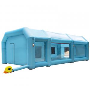 Mobil felfújható festőfülke, festő sátor légfúvóval – 8 x 4 x 3m, ventilátor teljesítmény 950W