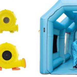 Mobil felfújható festőfülke, festő sátor légfúvóval – 8 x 4 x 3m, ventilátor teljesítmény 950W