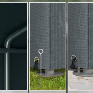 Mobil tárolósátor (218 × 160 cm) – ideális kerékpárokhoz, motorhoz és kerti eszközökhöz