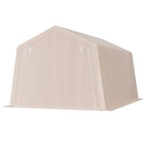Mobil tárolósátor, 305 × 458 × 246 cm – Horganyzott acélvázzal, bézs PE ponyvával