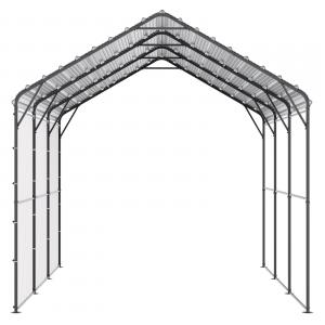 Mobilgarázs Carport fém kerettel  acélváz, polietilén borítás, vízálló  300 x 450 cm