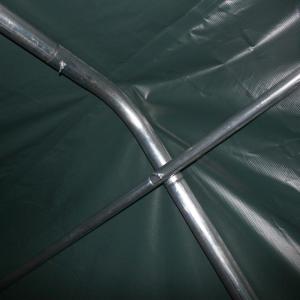 Mobilgarázs, sátorgarázs takarmánytároló sátor 3,3x6,0m ponyva PVC talajrögzítéssel zöld