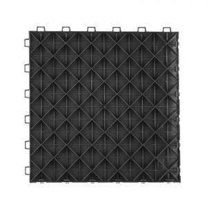 Moduláris garázspadló burkolólap készlet, 30,5 × 30,5 cm, fekete 50 db
