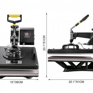 Multifunkcionális hőprés gép 38x30 cm-es munkafelülettel, 8 az 1-ben, 1250 W teljesítménnyel
