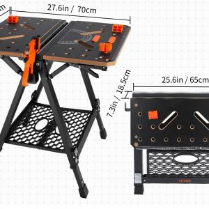 Munkaasztal, munkapad összecsukható 70 x 65 cm 454 kg terhebírás