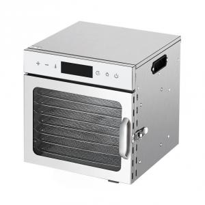 Nagy kapacitású rozsdamentes acél ételszárító – 8 tálcás kivitel, egyenletes légkeringetés, digitális hőfok- és időzítővezérléssel