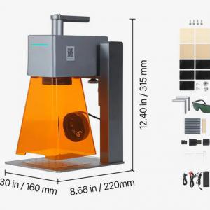 Nano Pro Professzionális lézergravírozó 5000 mm/s sebességgel – 12 W kék lézer, 0,01 × 0,01 mm precizitás