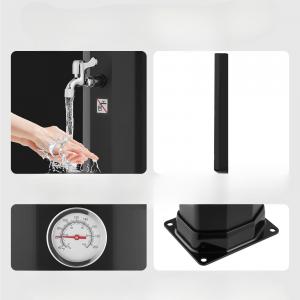 Napelemes kültéri zuhany, tusoló 35 literes, fekete