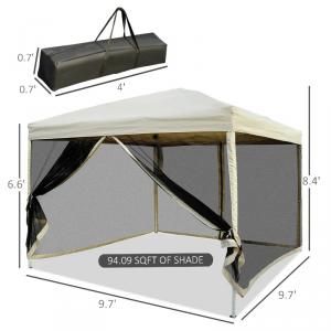 Összecsukható pop-up  pavilon, harmónika sátor rendezvénysátor 3x3m hordozótáskával