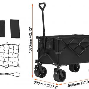 Összecsukható Strandkocsi, kézikocsi hálóval 150 kg teherbírás