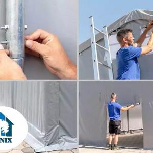 Outlander raktársátor ponyva csarnok  4x6m  oldalmagasság 3,00m ponyva PVC