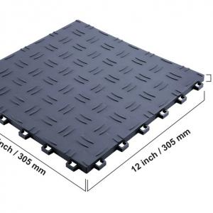 Padlóburkolat garázspadló, padozat  burkolólap  30,5x 30,5 cm fekete 25 db