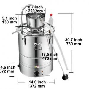 Pálinkafőző, lepárló, alkohol desztilláló 30l 1800W