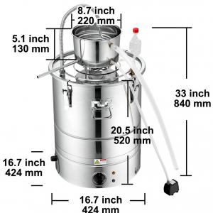 Pálinkafőző, lepárló, alkohol desztilláló 50l 2800 W vízszivattyúval