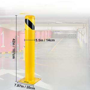 Parkolásgátló oszlop sárga  107 cm 2db-os készlet