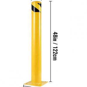 Parkolásgátló oszlop sárga 122 cm, átmérő 11 cm