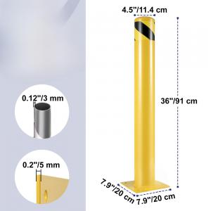 Parkolásgátló oszlop sárga 91 cm átmérő 11 cm 2db-os készlet