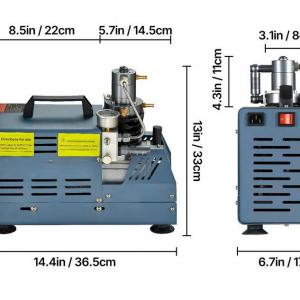 PCP légkompresszor 1800 W, 220 V, 4500 PSI / 30 MPA / 300 bar, vízhűtéses, automatikus nyomáskioldással