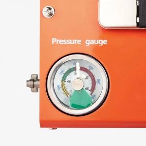 PCP légkompresszor 800 W, kéthengeres, 300 bar (30 MPa), automatikus leállítással és ventilátoros hűtéssel