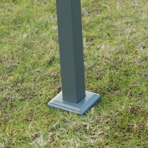 Pergola 3x2 m – állítható tetővel, szürke, fém kerti pavilon
