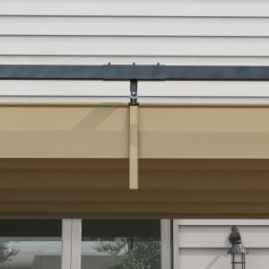 Pergola 3x2 m – állítható tolótetővel,  fém kerti pavilon khaki szín