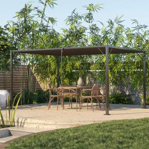 Pergola kerti pavilon alumínium 4x3m állítható tetővel szürke