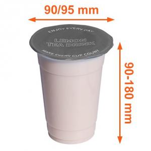 Pohárzáró gép – 500-650 csésze/óra kapacitás, 90/95 mm csészéhez, max. 190 mm magasságig fekte