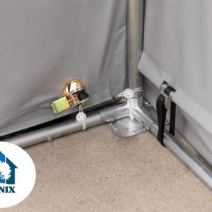 Ponyvacsarnok Raktársátor 8x12m  ipari sátor, tároló sátor 3,00 m oldalmagasság, cipzáras kapuval lángálló  PRIMEtex-ponyva, ponyva  szürke