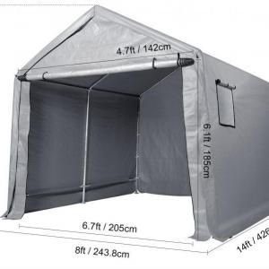 Ponyvagarázs, mobilgarázs  2,44 x 4,27 m (18,8 m³)