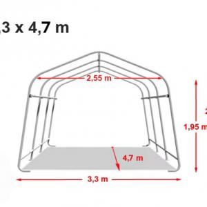 Ponyvagarázs mobilgarázs 3,3x4,7m  ponyva zöld