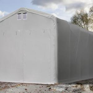 Ponyvagarázs, mobilgarázs 5x10m, PRIMEtex lángálló ponyva, szürke