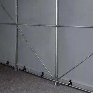 Ponyvagarázs, mobilgarázs 6x12m lángálló PRIMEtex-ponyva, szürke
