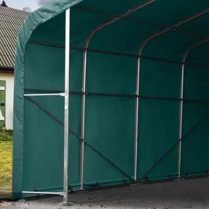 Ponyvagarázs, mobilgarázs 6x12m lángálló PRIMEtex-ponyva, zöld