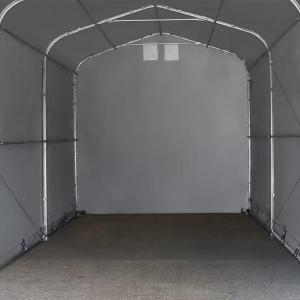 Ponyvagarázs mobilgarázs autógarázs 5x10m PRIMEtex- tűzálló ponyva szürke