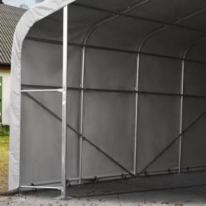 Ponyvagarázs mobilgarázs autógarázs 6x6m, PVC ponyva szürke