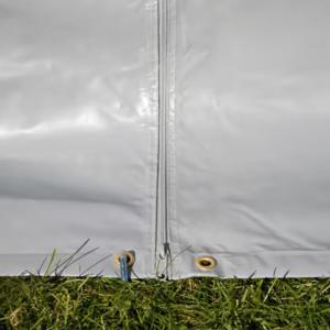 Ponyvagarázs mobilgarázs autógarázs 6x6m, PVC ponyva szürke