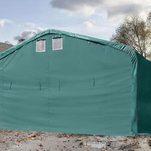 Ponyvagarázs mobilgarázs autógarázs 6x6m, PVC ponyva zöld