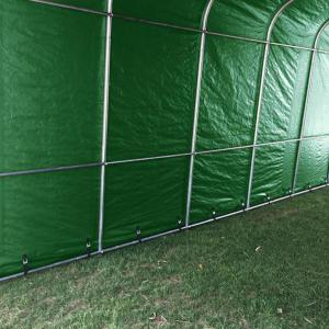 Ponyvagarázs mobilgarázs, sátorgarázs 3.77x9.7 m ponyva tűzálló PVC zöld