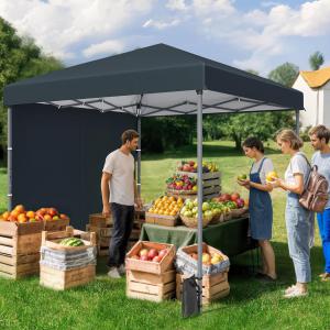 Pop-up 3 × 3 m-es összecsukható pavilon, kerti sátor vízálló és UV-álló Oxford ponyvával hordtáskával és rögzítőkötelekkel
