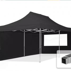 Pop-up Alumínium összecsukható pavilon rendezvénysátor 3x6m ponyva PVC 2db oldalfallal