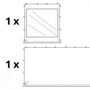 Pop-up Alumínium összecsukható pavilon rendezvénysátor 3x6m ponyva PVC 2db oldalfallal
